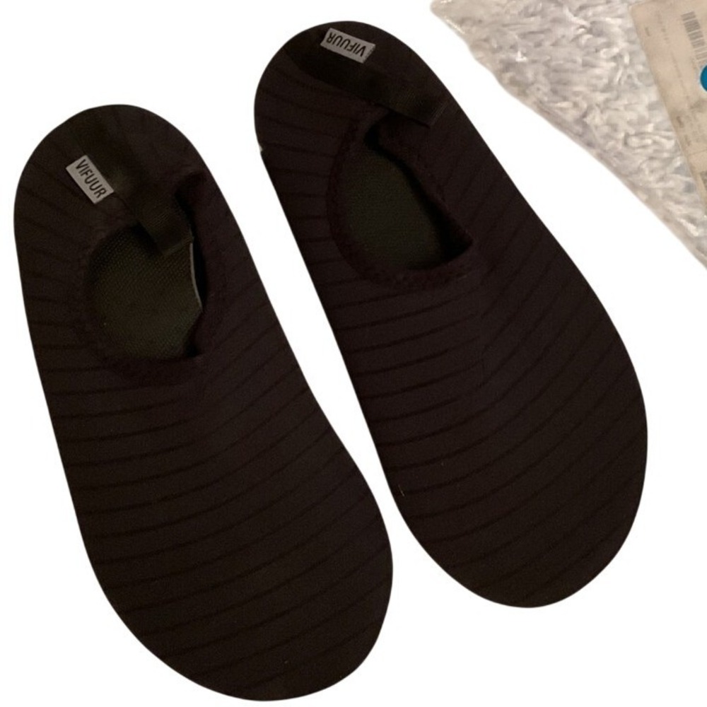 VIFUUR Water Sports Unisex Shoes Black Slip‎ On Quick Dry Beach Pool EU 38/39